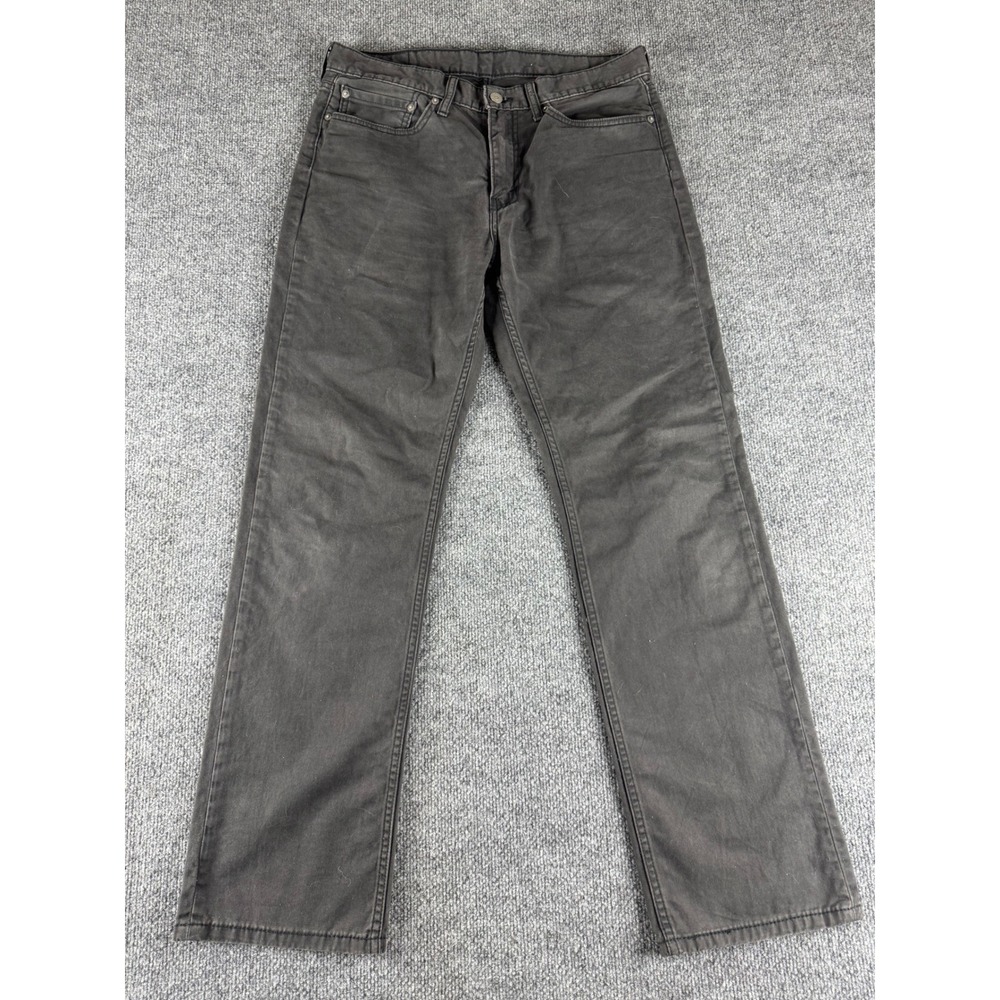 Levis 514 Straight Fit Jeans Mens 34x32 Charcoal Gray Cotton Denim Pants